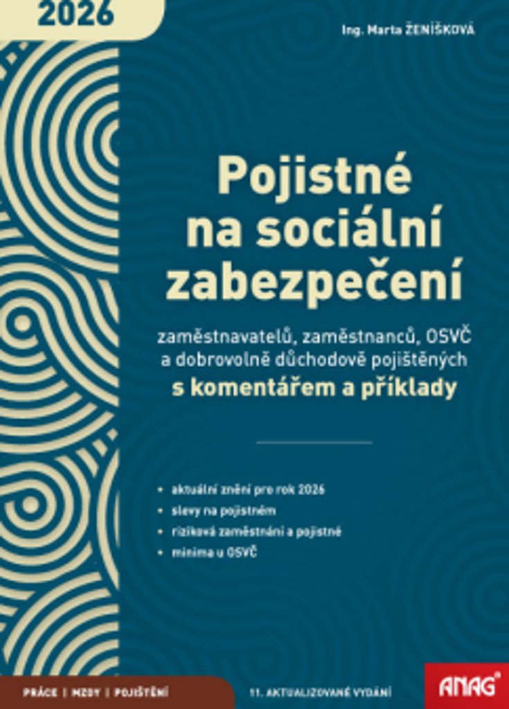 Pojistné na sociální zabezpečení zaměstnavatelů, zaměstnanců, OSVČ a dobrovolně důchodově