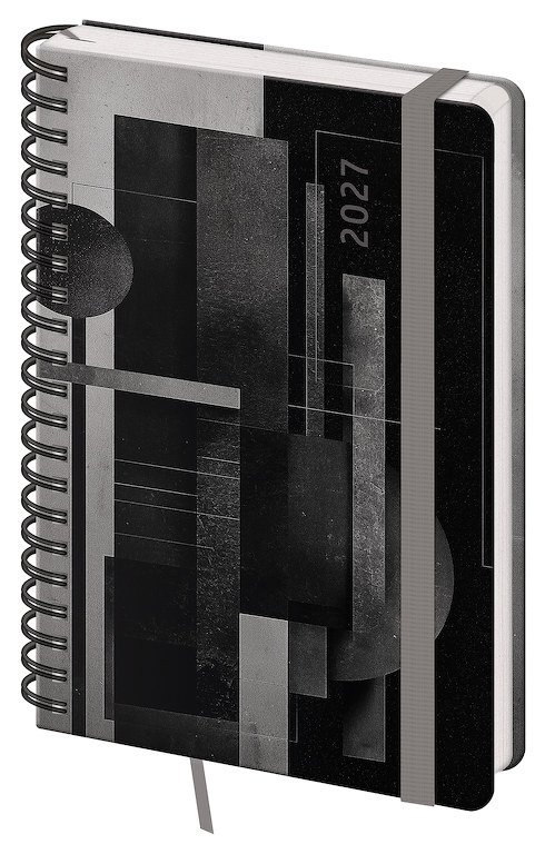 Diář 2027 týdenní A5 s poznámkami Twin - Abstract