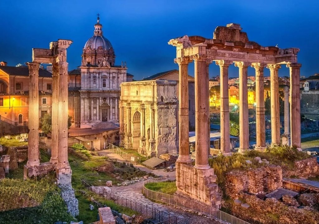 Diamantový obrázek - Forum Romanum, Řím 30 x 40 cm