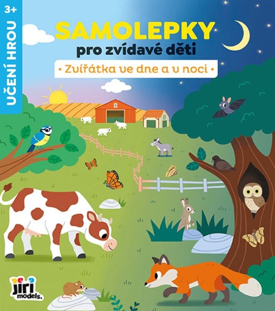 Samolepky pro zvídavé děti Zvířata ve dne a v noci