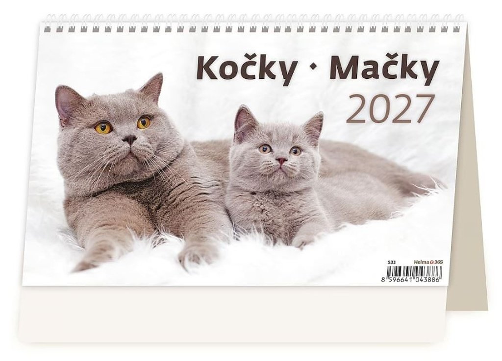 Kalendář stolní 2027 - Kočky