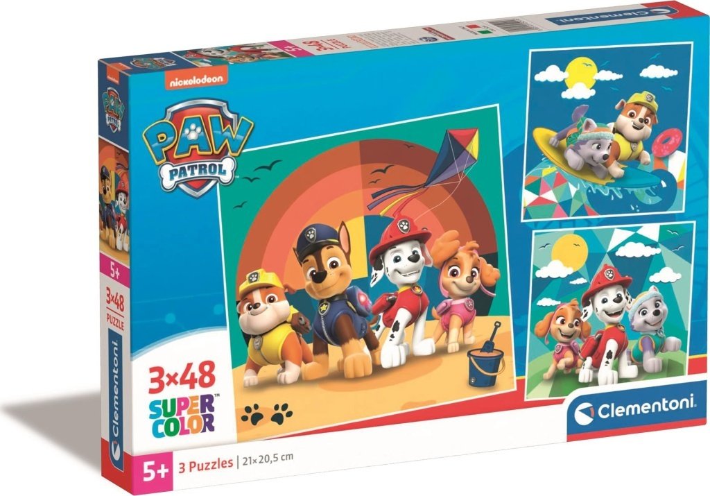 Puzzle Tlapková Patrola 3x48 dílků