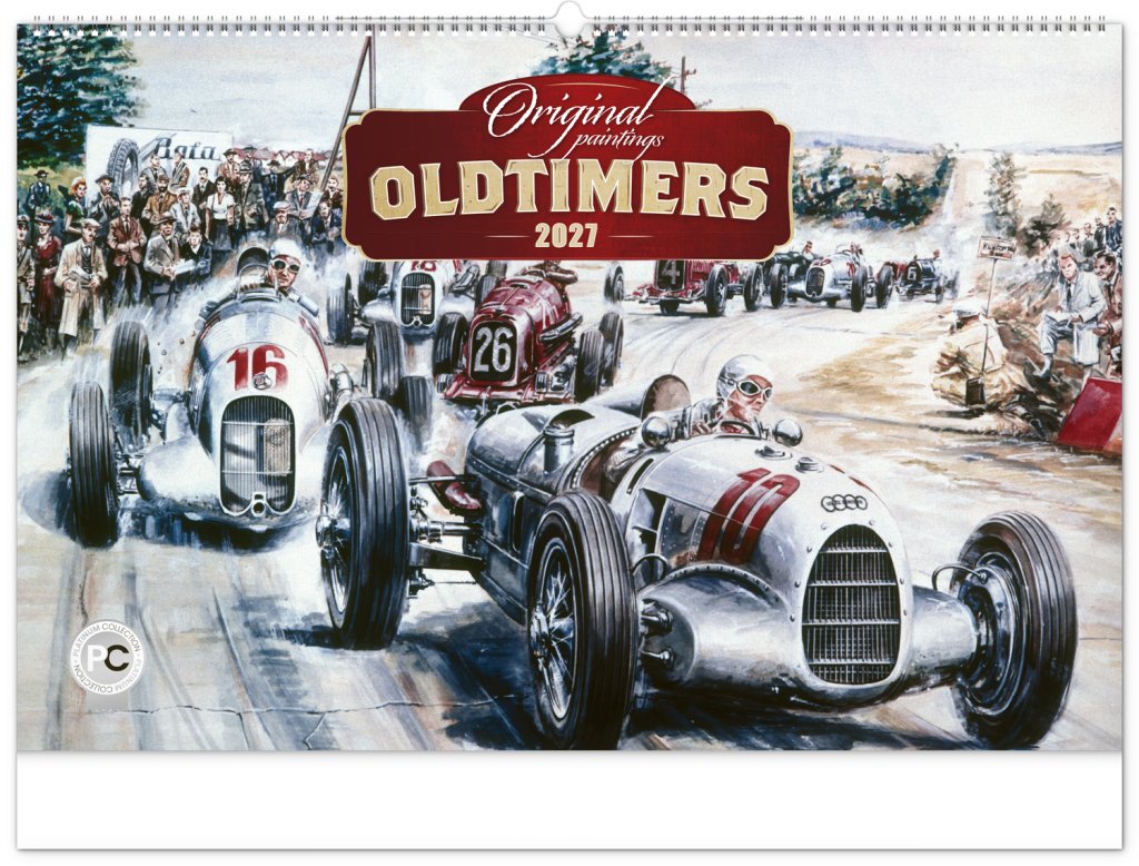 Kalendář 2027 nástěnný: Oldtimers, 64 x 42 cm