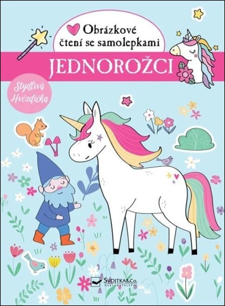 Jednorožci Obrázkové čtení se samolepkami