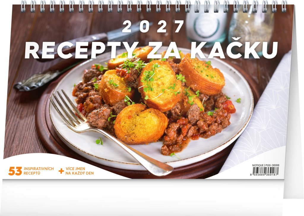 Kalendář 2027 stolní: Recepty za kačku, 23,1 x 14,5 cm