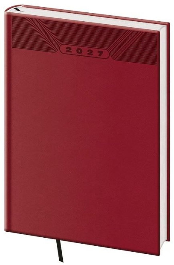 Diář 2027 týdenní A5 Print Classic - anglická červená