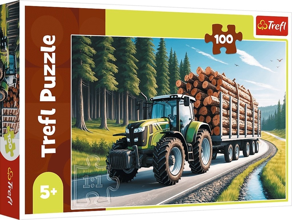 Puzzle Lesní traktor 100 dílků