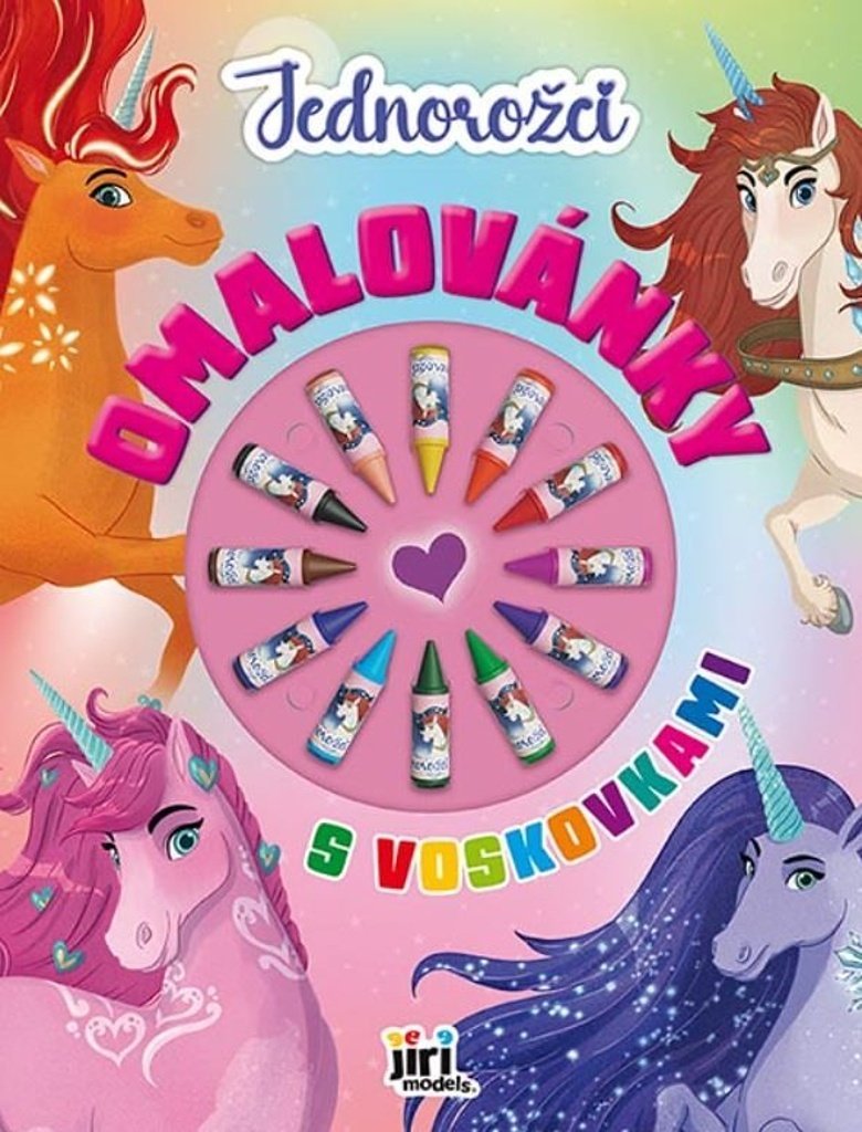 Jednorožci - Omalovánky s voskovkami