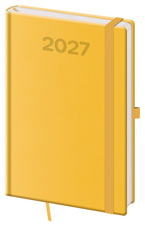 Diář 2027 týdenní A5 Print Pop - žlutá