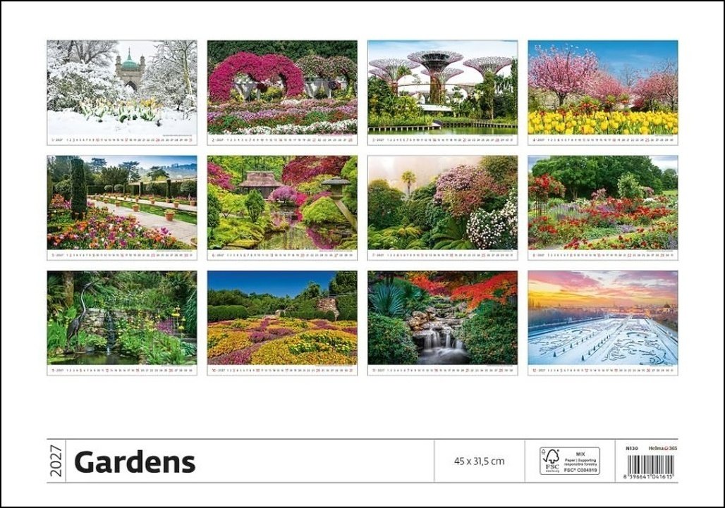 Kalendář nástěnný 2027 - Gardens
