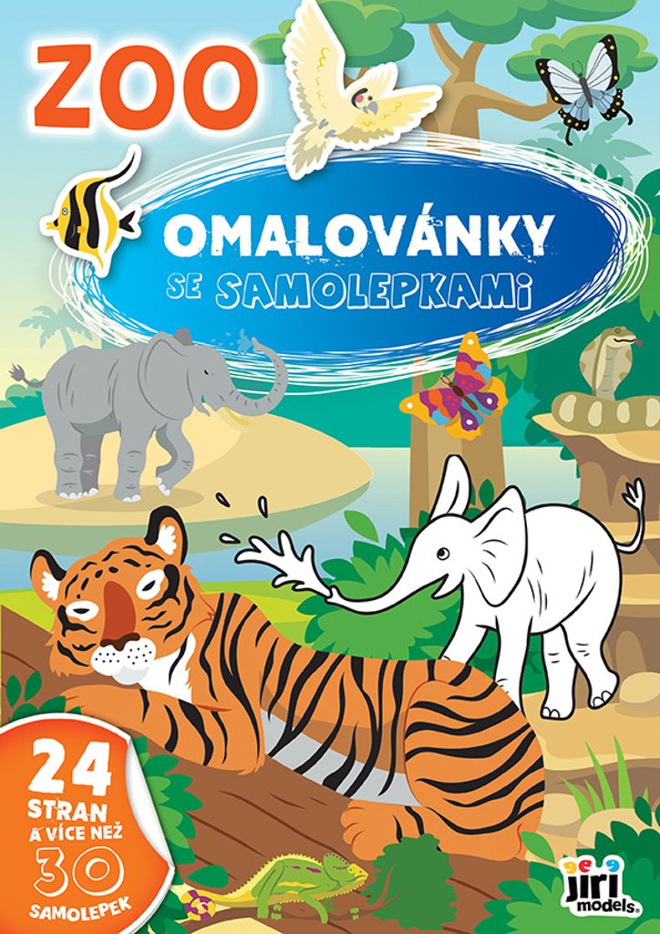 ZOO - Omalovánky A4 se samolepkami