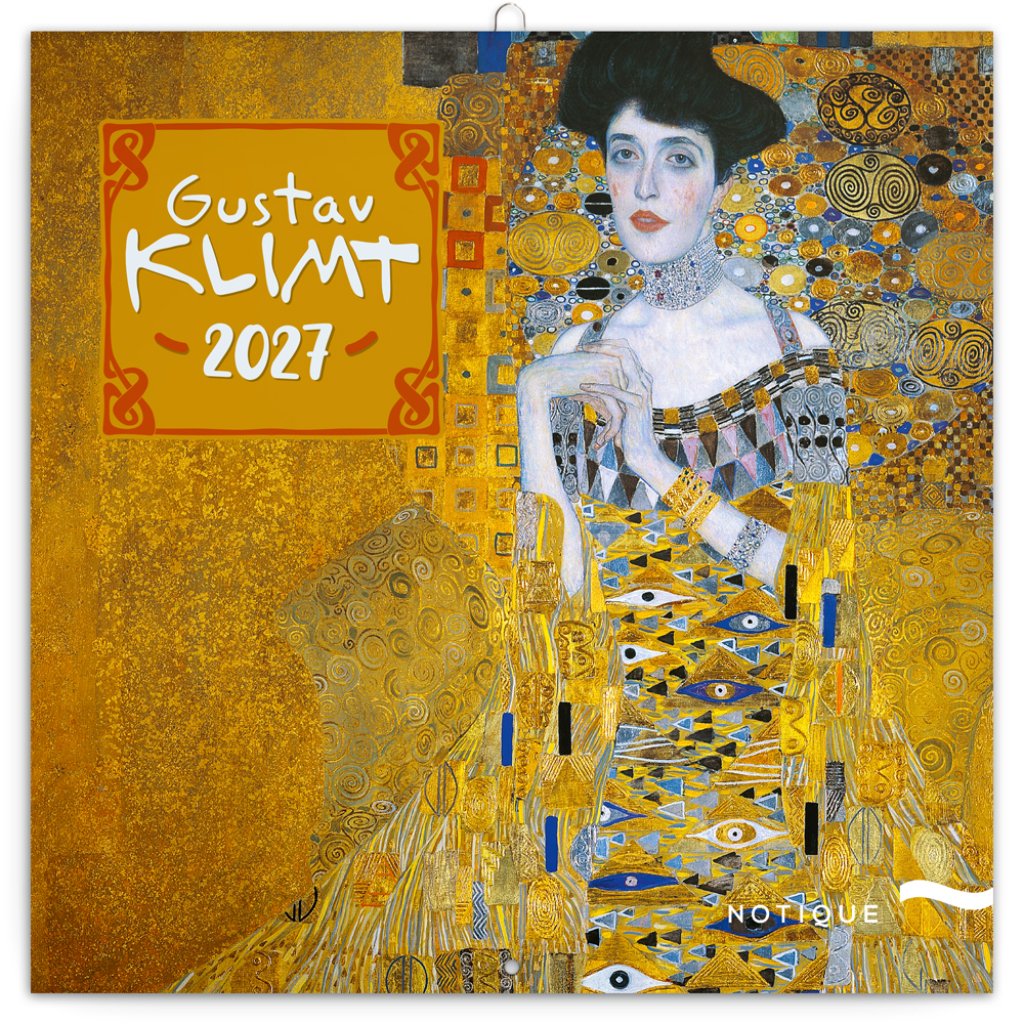 Kalendář 2027 poznámkový: Gustav Klimt 2027, 30 x 30 cm