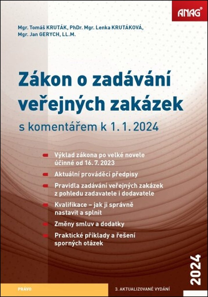 Zákon o zadávání veřejných zakázek s komentářem k 1. 1. 2024