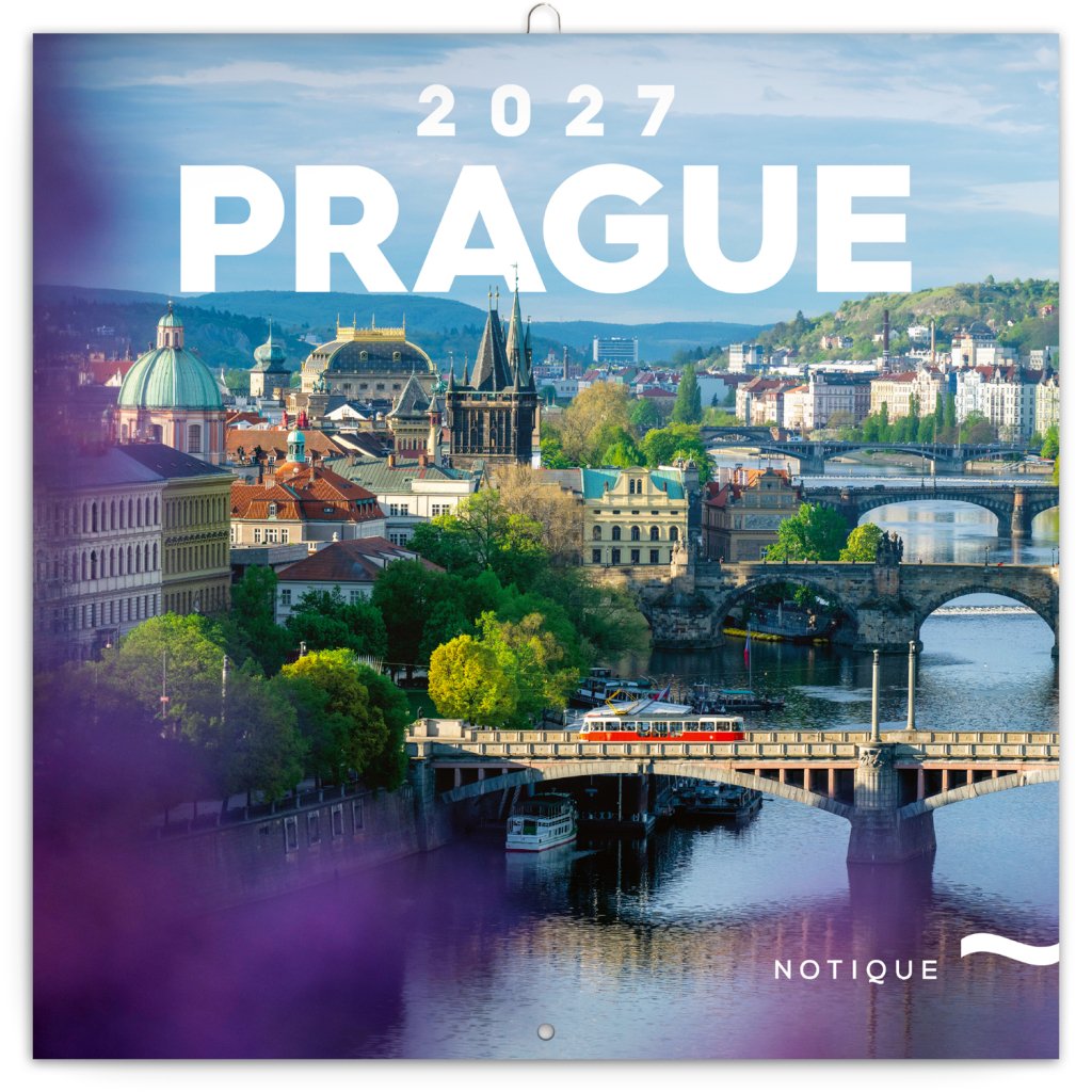 Kalendář 2027 poznámkový: Praha, 30 x 30 cm