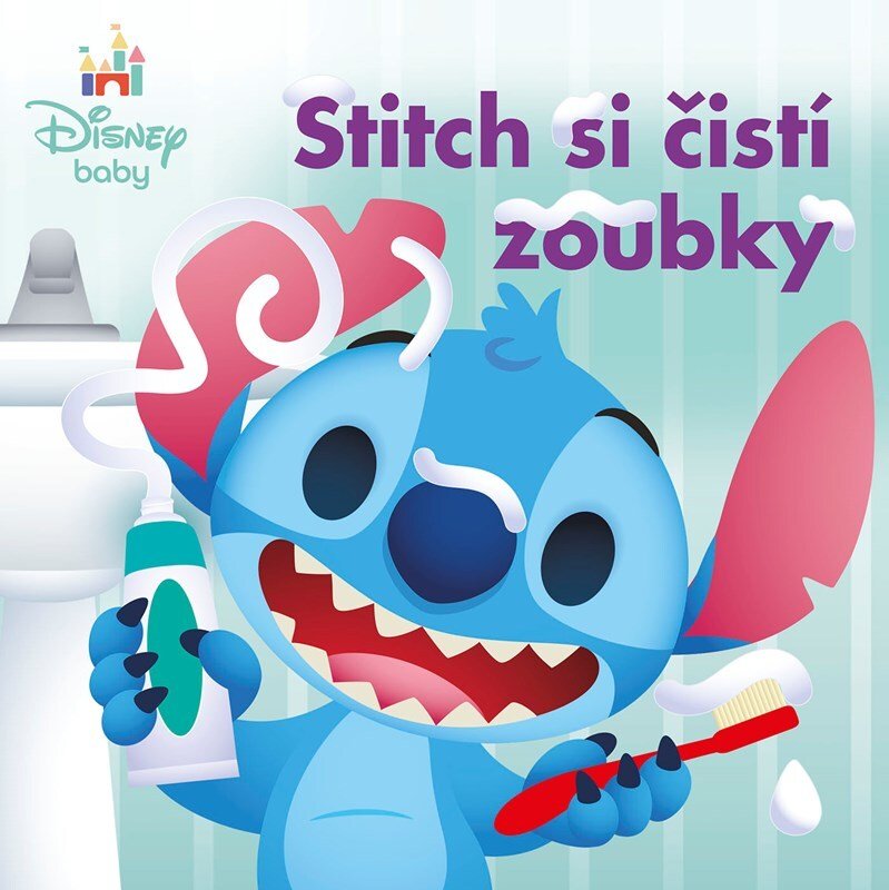 Stitch si čistí zoubky