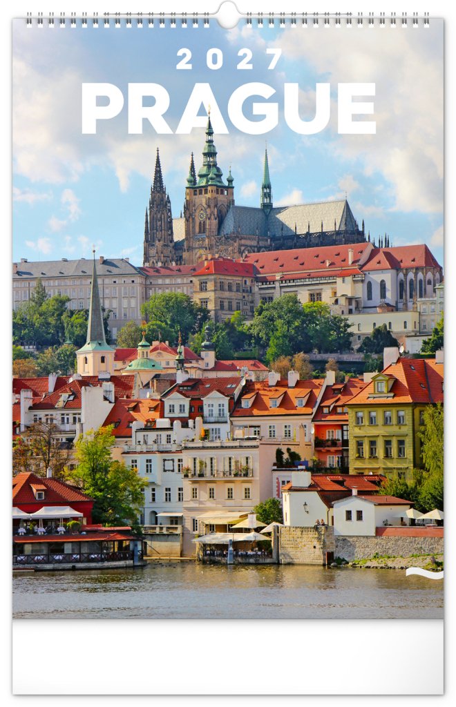 Kalendář 2027 nástěnný: Praha, 33 x 46 cm