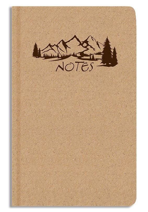 Notes prázdný A5 kraft Hory