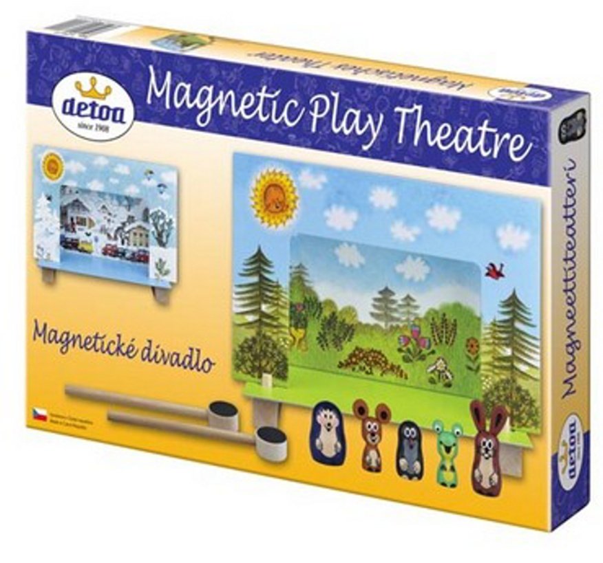Magnetické divadlo Krtek s dřevěnými figurkami v krabici