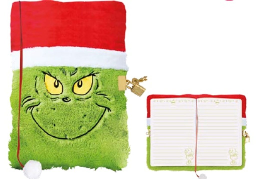 Grinch Plyšový diář se zámečkem A5