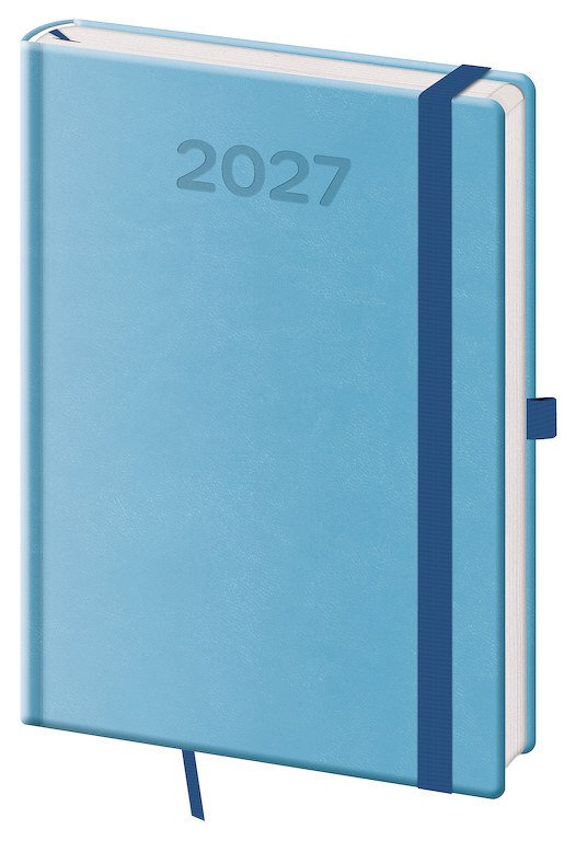 Diář 2027 denní A5 Print Pop - světle modrá