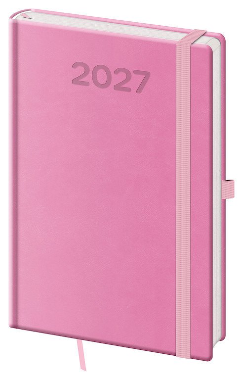 Diář 2027 týdenní A5 Print Pop - růžová