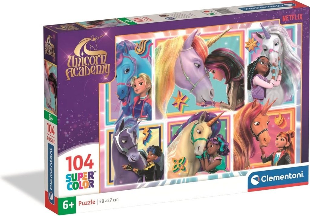 Puzzle Akademie jednorožců: Přátelství 104 dílků
