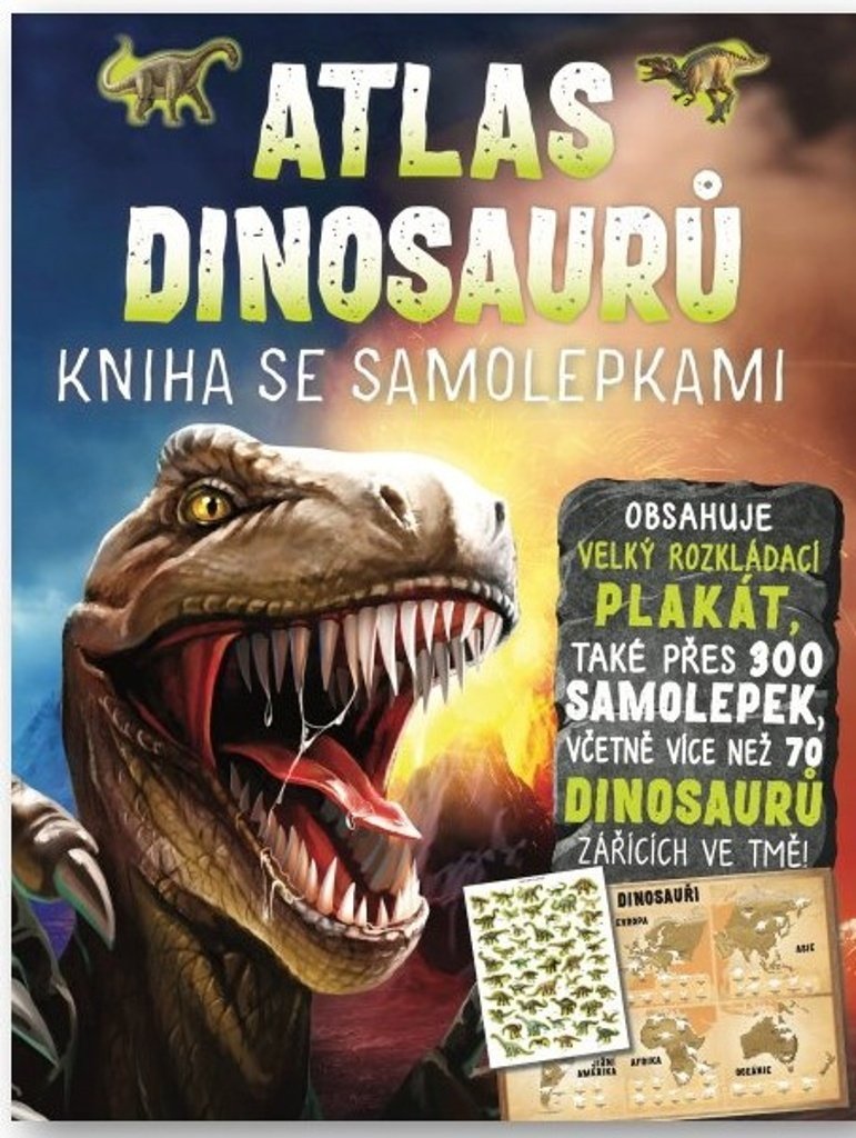 Atlas dinosaurů - Kniha se samolepkami
