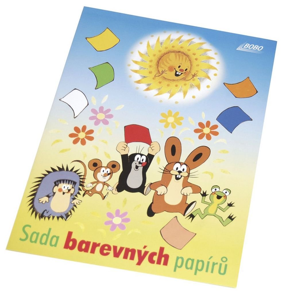 Sada barevných papírů KRTEK A4, 10 listů