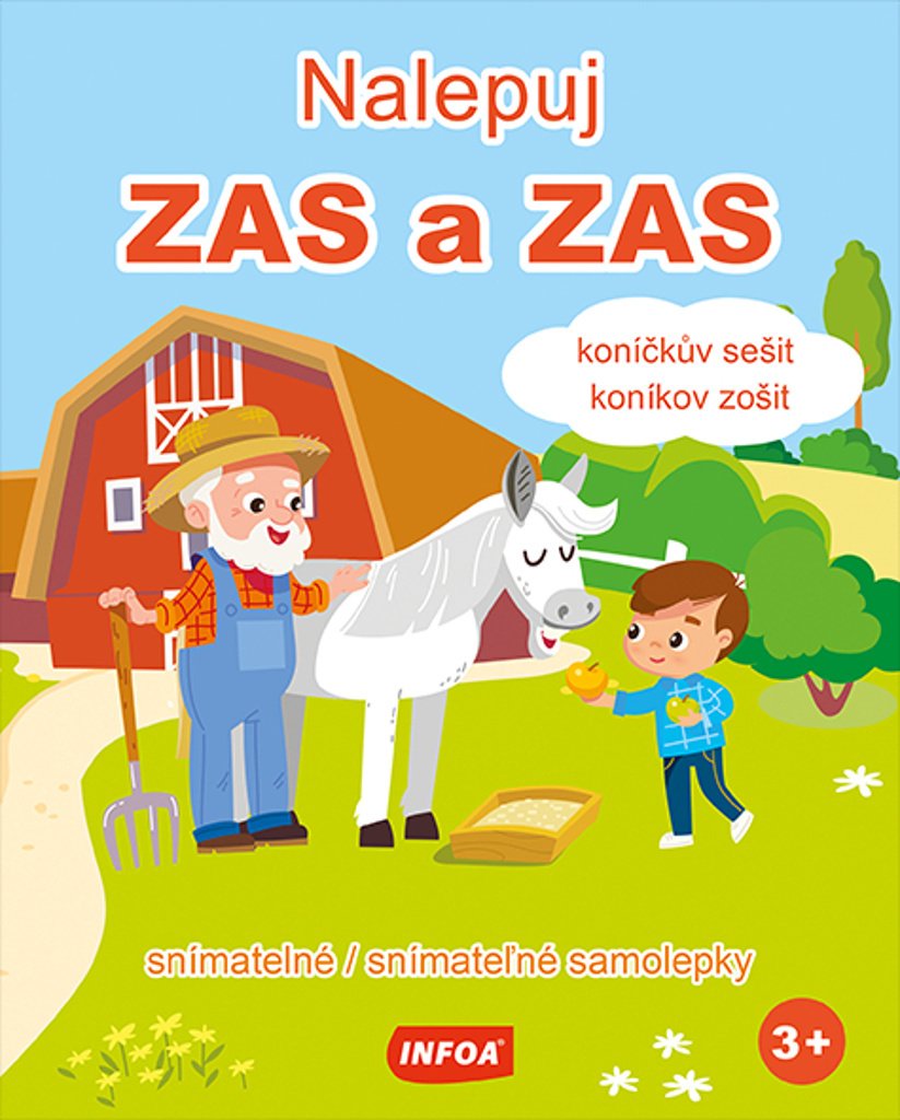 Nalepuj ZAS a ZAS Koníčkův sešit / Koníkov zošit - snímatelné / snímatelné samolepky (CZ/S