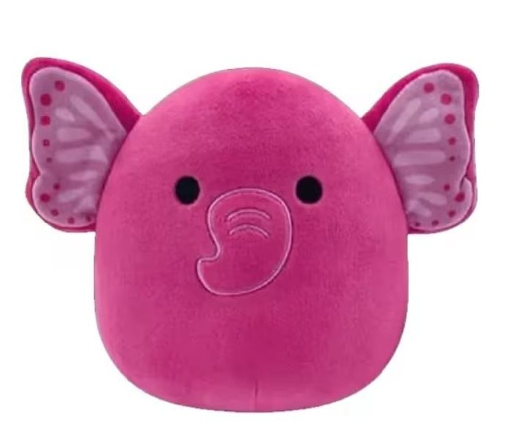 Squishmallows Růžový motýlí slon - Evelyn 20 cm