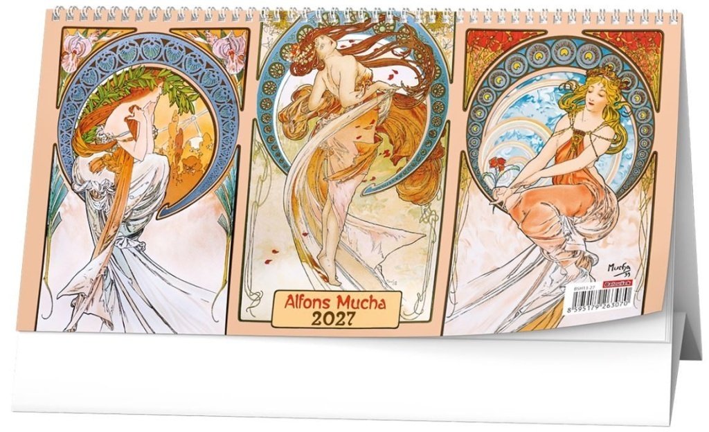 Stolní čtrnáctidenní kalendář Alfons Mucha 2027