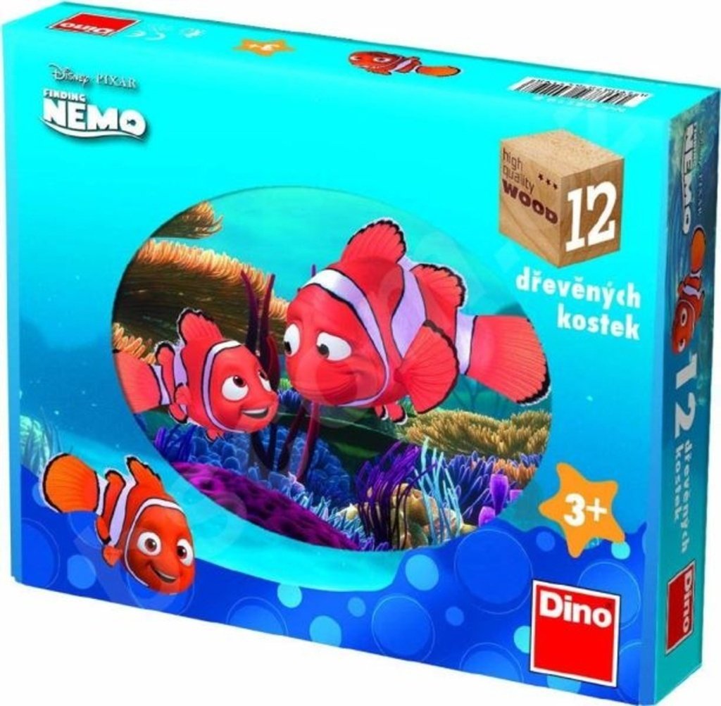 Dřevěné kostky Nemo – 12 kostek