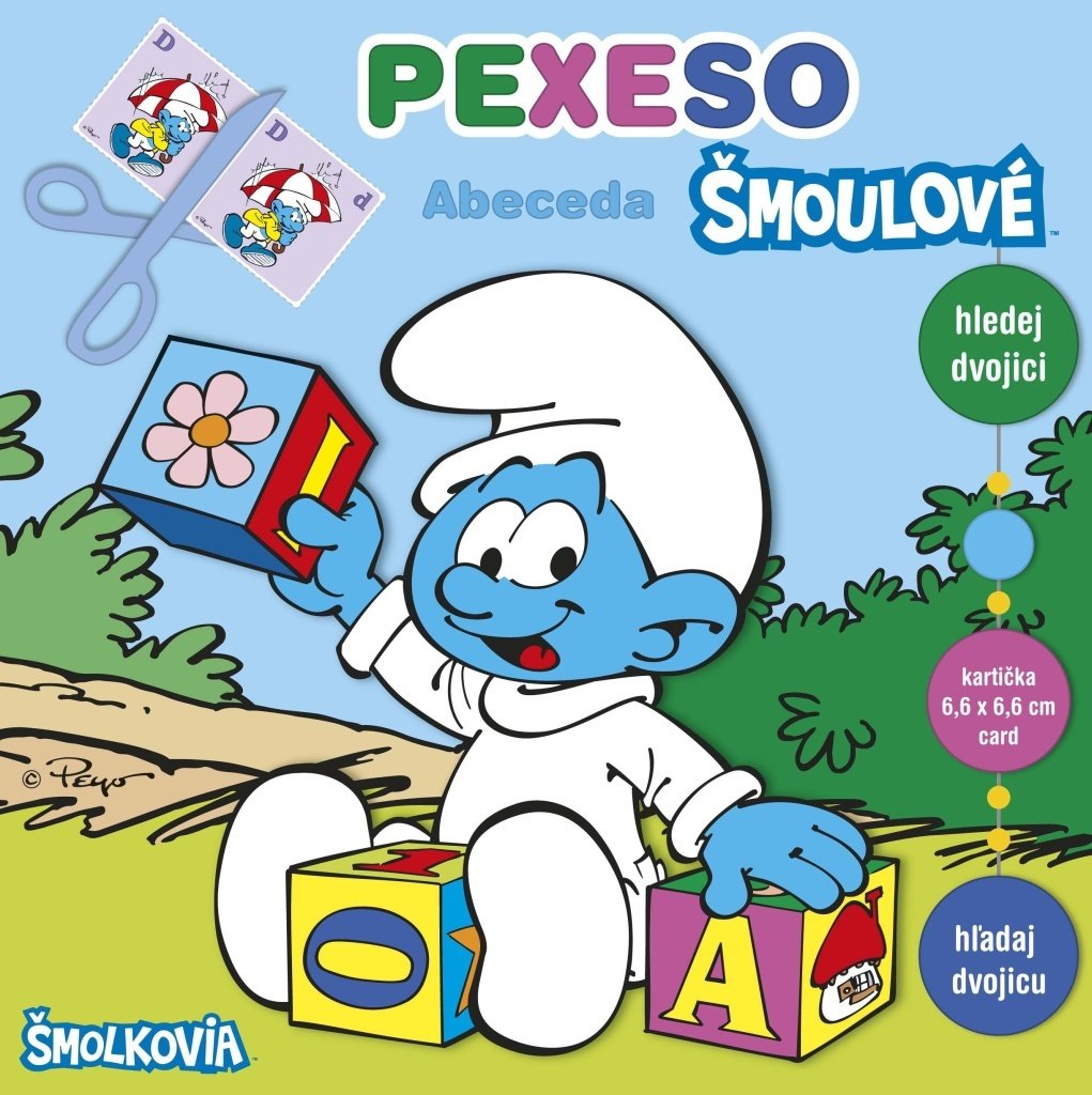 Šmoulí abeceda - Pexeso s MAXI kartičkami
