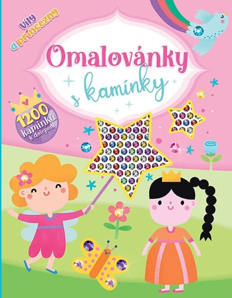 Víly a princezny - Omalovánky s kamínky
