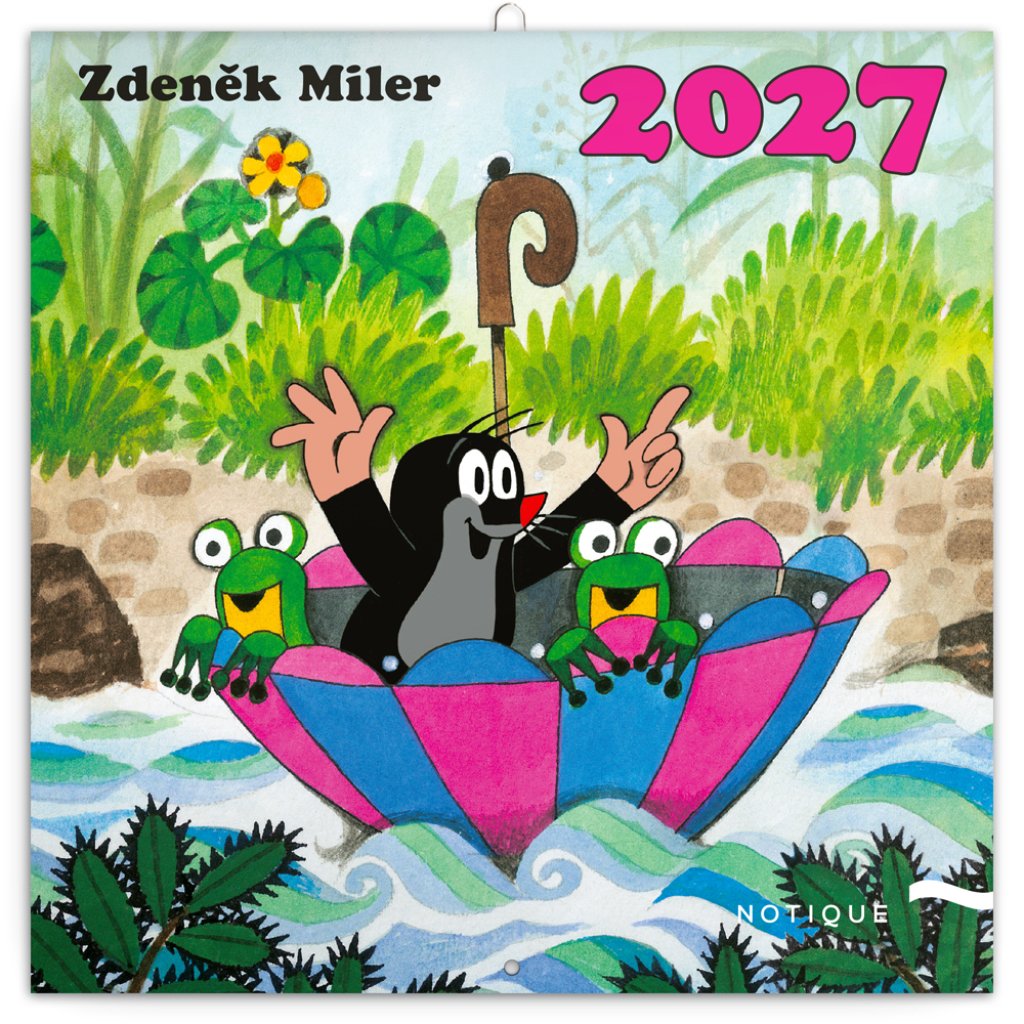Kalendář 2027 poznámkový: Krteček, 30 x 30 cm